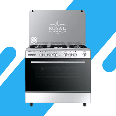 بوتاجاز رويال غاز كريستال كاست 90 سم ستانلس ستيل بمروحة توزيع حراري – 2010224