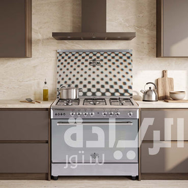 بوتاجاز رويال سيزر 2010274 5 شعلات 90 سم – كاست بمروحة للفرن
