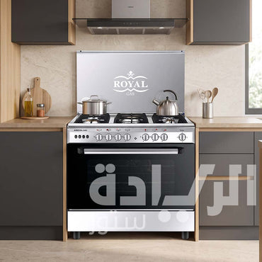 بوتاجاز رويال غاز هيرو 2010276 – 5 شعلات ومروحة توزيع حرارة – مقاس 60×90 سم