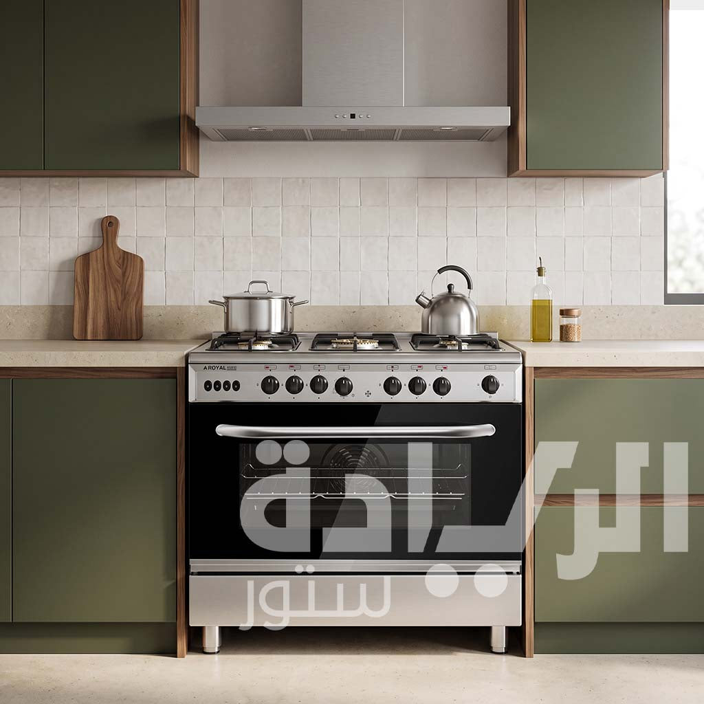 رويال غاز بوتاجاز لايت 5 شعلة 80 سم بمروحة – ستانلس ستيل عالي الجودة 2010278