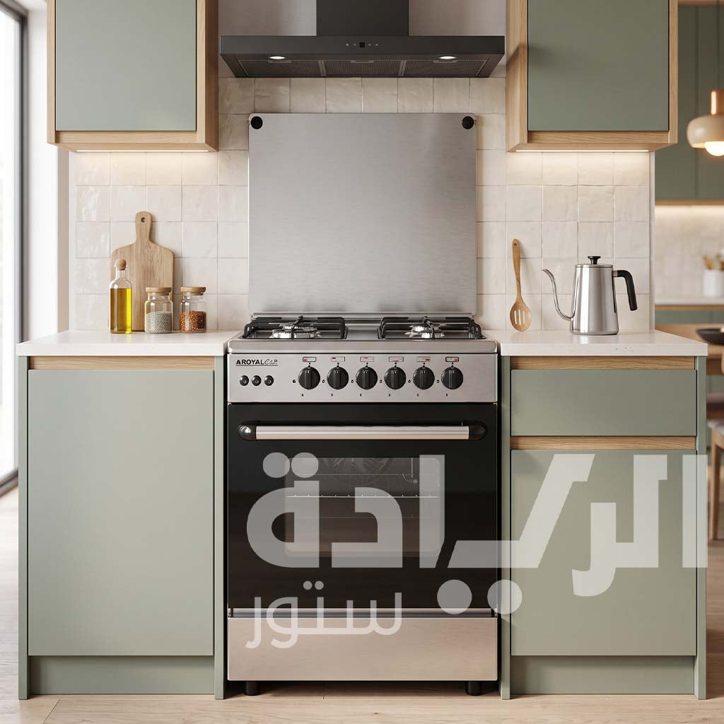 Royal Gas Speed Gas Cooker, 4 Burners with Fan, 60 cm, Stainless Steel – Model 2010315