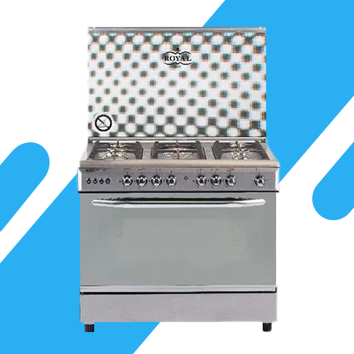 بوتاجاز رويال سيزر 2010318 5 شعلات 80 سم – كاست بمروحة للفرن