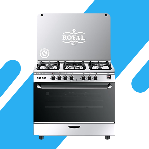 بوتاجاز رويال لازورد 2010320 90 سم – 5 شعلات، فرن بمروحة، أمان كامل