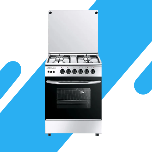 بوتجاز رويال غاز آرو 4 شعلات، 60 سم، فضي - 2010344