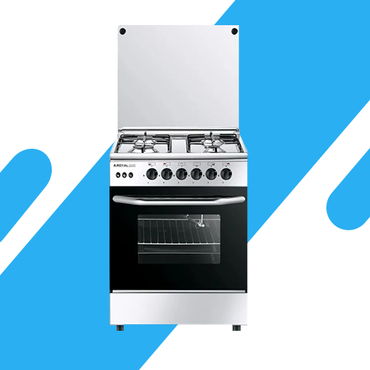 بوتجاز رويال غاز آرو 4 شعلات، 60 سم، فضي - 2010344