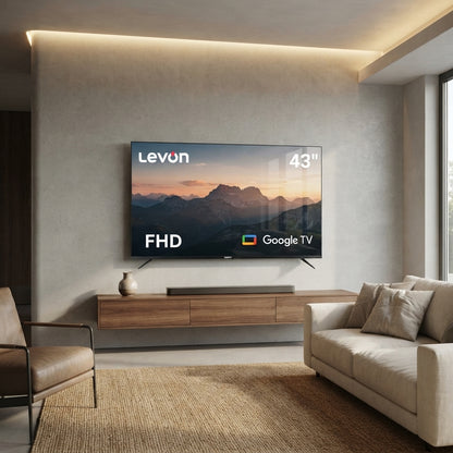 Levon 43-inch Smart FHD TV with Google TV, Built-in Receiver and Multiple Ports – Model 3020805