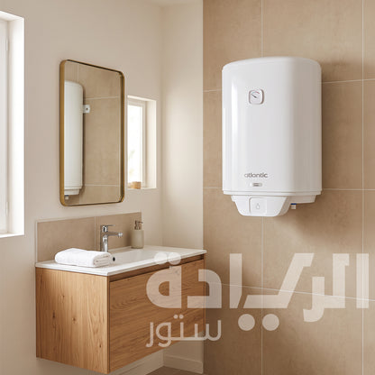 سخان مياه كهربائي اتلانتيك اوبرو، 30 لتر، ابيض - 1200 وات - 8312460