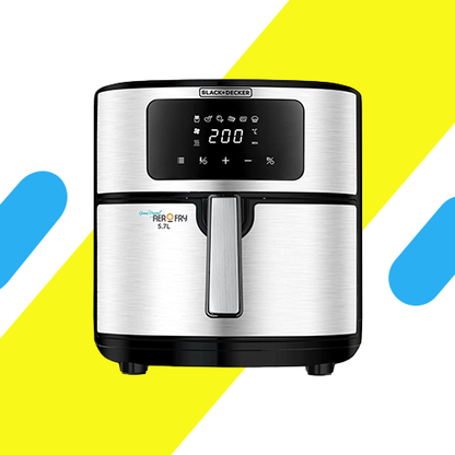 قلاية هوائية 6 في 1 بلاك أند ديكر – 1500 وات – 7.2 لتر – أسود/فضي – AF7257-B5