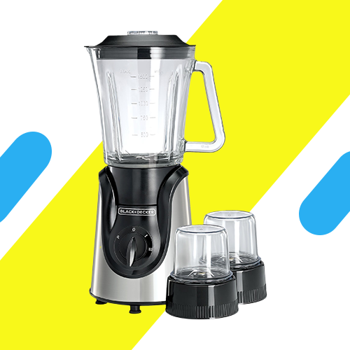 خلاط بلاك اند ديكر 600 وات، سعة 1.5 لتر، اسود - BGG600-B9