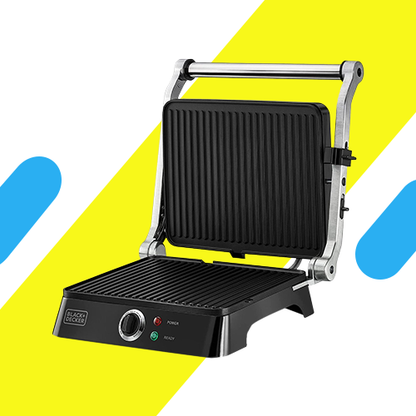 شواية كهرباء  بلاك اند ديكر، 1400 واط، اسود وفضي - CG1400-B5