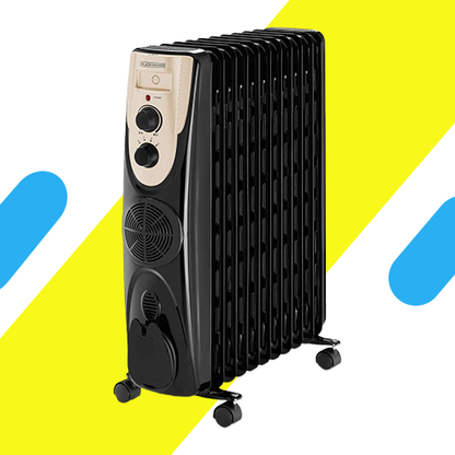 دفاية زيت بلاك أند ديكر – 11 ريشة، 2500 وات، لون أسود - موديل - OR011FD-B5