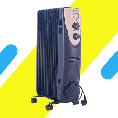 دفاية زيت بلاك أند ديكر – 7 ريش، 1500 وات، لون أسود - موديل - OR070D-B5