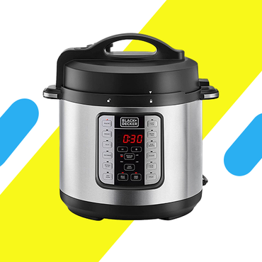 حلة ضغط كهربائية بلاك أند ديكر – 6 لتر – 1000 وات – أسود وفضي – PCP1000-B5