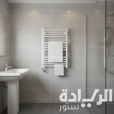 دفاية كهربائية بيضاء بيورتي 300 وات - تصميم أنيق وتجفيف فعال للمناشف