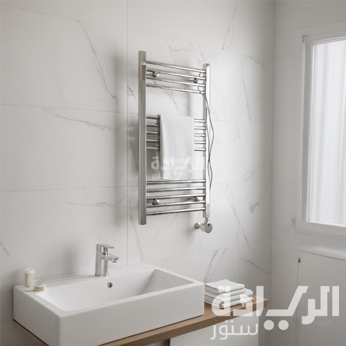 دفاية كهربائية فضية 400 وات - تصميم أنيق وتجفيف مناشف الحمام