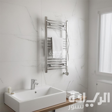 دفاية كهربائية فضية 300 وات - تصميم أنيق وتجفيف مناشف الحمام