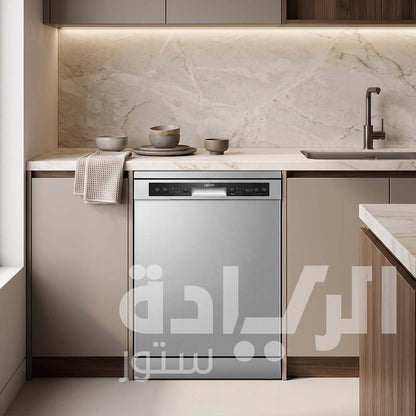 Levon 13 Place Digital Dishwasher, 6 Programs, Stainless Steel, Silver – Model 4132102