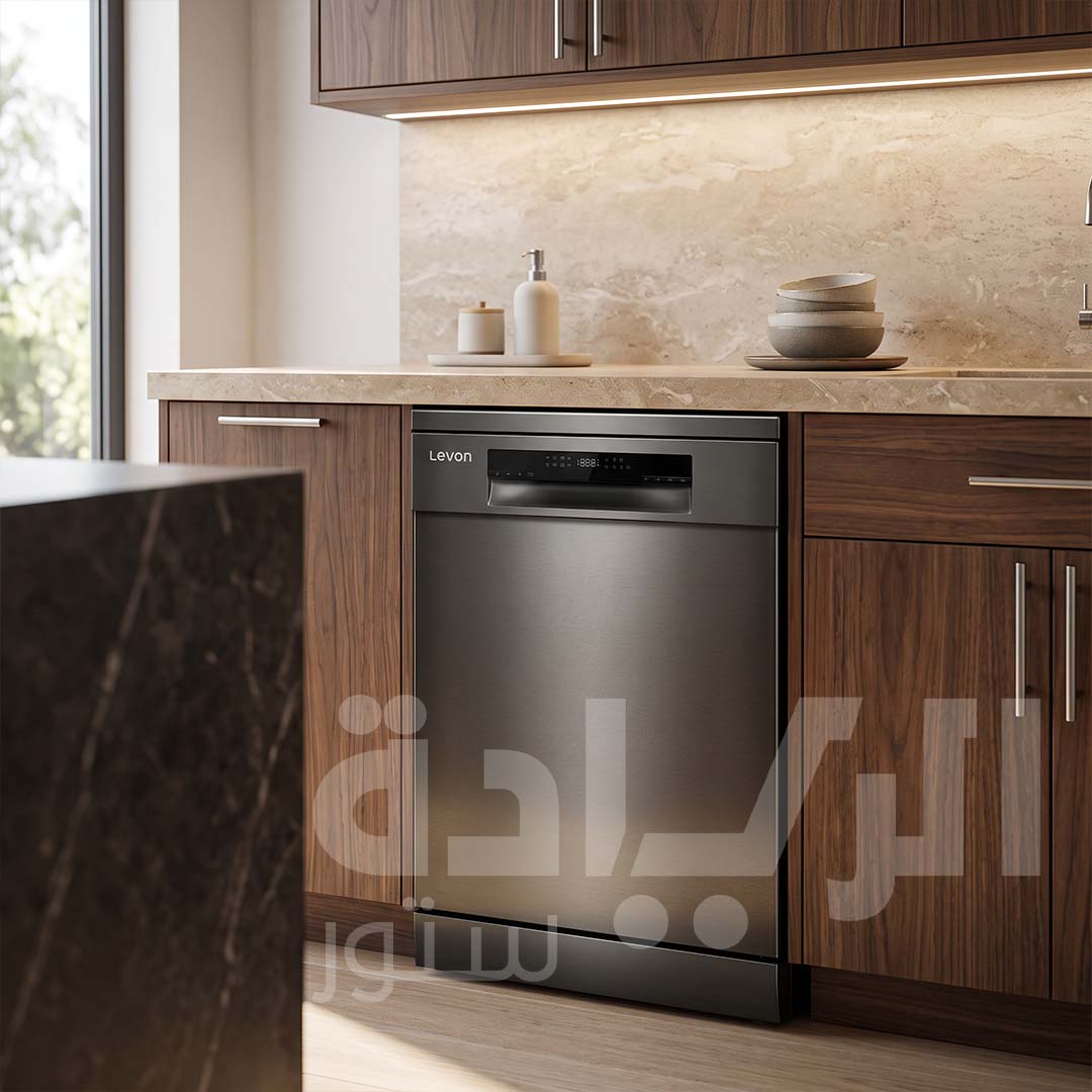 Levon 14 Place Digital Dishwasher, 8 Programs, Auto Door Opening, Double Spray – Model 4132201