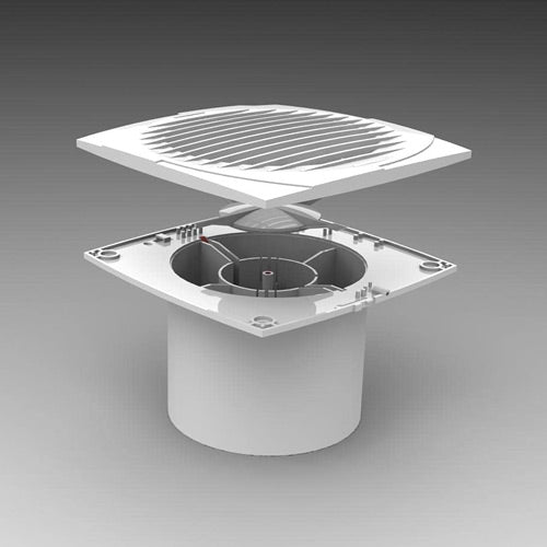 شفاط هواء ديكور 4 بوصة | للحمامات والجبسيون بورد | تهوية هادئة من زيفين