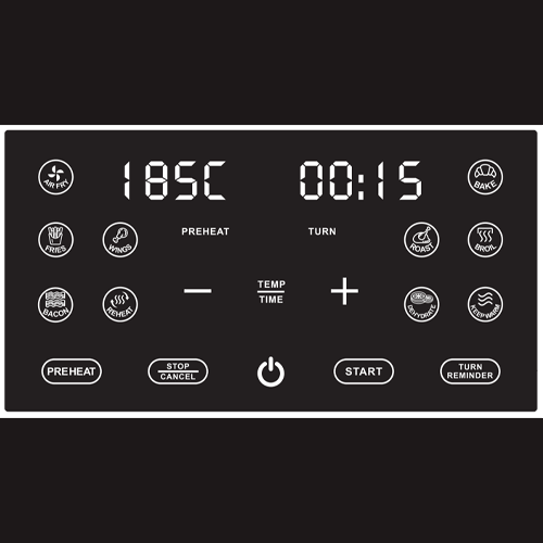 قلاية هوائية بريفا 8 لتر – 10 برامج ذكية – تقنية الحمل الحراري – تحكم حراري متدرج موديل - AF 1800-BH008