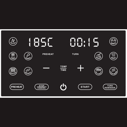 قلاية هوائية بريفا 8 لتر – 10 برامج ذكية – تقنية الحمل الحراري – تحكم حراري متدرج موديل - AF 1800-BH008