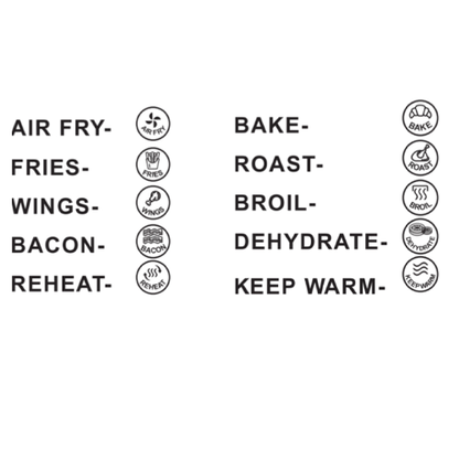 قلاية هوائية بريفا 8 لتر – 10 برامج ذكية – تقنية الحمل الحراري – تحكم حراري متدرج موديل - AF 1800-BH008