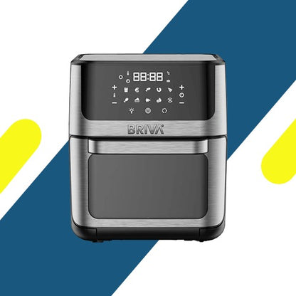 مقلاة هوائية بريفا – 12 لتر – 1800 وات – 10 برامج ذكية – نافذة عرض مع إضاءة - موديل - AIR FRYER & OVEN12L