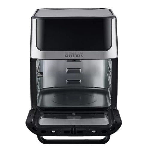 مقلاة هوائية بريفا – 12 لتر – 1800 وات – 10 برامج ذكية – نافذة عرض مع إضاءة - موديل - AIR FRYER & OVEN12L