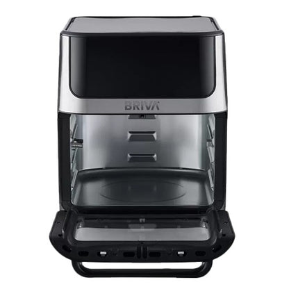 مقلاة هوائية بريفا – 12 لتر – 1800 وات – 10 برامج ذكية – نافذة عرض مع إضاءة - موديل - AIR FRYER & OVEN12L