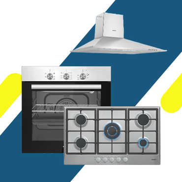 طقم بلت إن سيمفر - شفاط مطبخ هرمي سيمفر - 90 سم - قوة شفط 650 م³/ساعة - موديل - BH90P01 + بوتاجاز بلت إن غاز سيمفر 90 سم استانلس ستيل – 5 شعلات - موديل - BH90SG01 + سيمفر فرن بلت إن غاز 90 سم أسود - موديل – BO60SG01