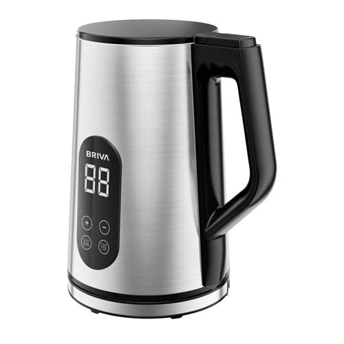 غلاية مياه كهربائية بريفا BRIVA WK190 - TEMP CONTROL ستانلس ستيل مزدوجة الطبقة بسعة 1.7 لتر مع شاشة رقمية