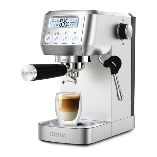 ماكينة قهوة MOOCA PLUS إسبرسو احترافية بقوة 20 بار – تحضير جميع أنواع القهوة مع فوهة تبخير وشاشة LCD