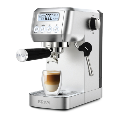 ماكينة قهوة MOOCA PLUS إسبرسو احترافية بقوة 20 بار – تحضير جميع أنواع القهوة مع فوهة تبخير وشاشة LCD