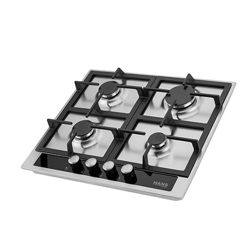 بوتاجاز بلت إن غاز هانز – 60 سم ستانلس ستيل – 4 شعلات ساباف إيطالي – موديل – HANS 6721-24