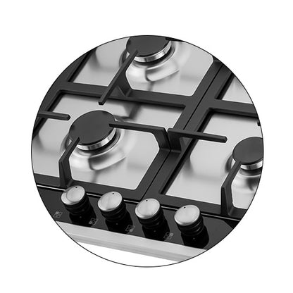 بوتاجاز بلت إن غاز هانز – 60 سم ستانلس ستيل – 4 شعلات ساباف إيطالي – موديل – HANS 6721-24