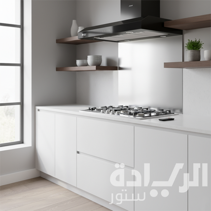 شفاط مطبخ مسطح بلت إن بيورتي – 60 سم، أسود - قوة شفط 450 م³/ساعة، تحكم باللمس + ريموت - موديل - PTSLIM PLUS BL 60CM