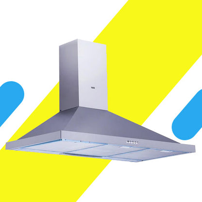 شفاط مطبخ بلت إن هانز مقاس 90 سم هرمي ستانليس ستيل قوة شفط 1000 م3/س - موديل - Vento