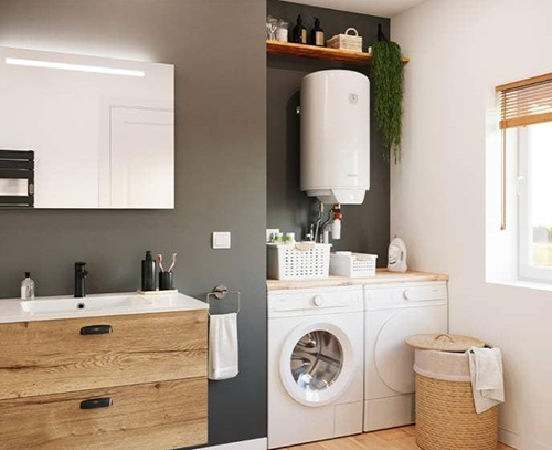 سخان مياه كهربائي اتلانتيك ايجو، 30 لتر، ابيض - 1200 وات - 8312440