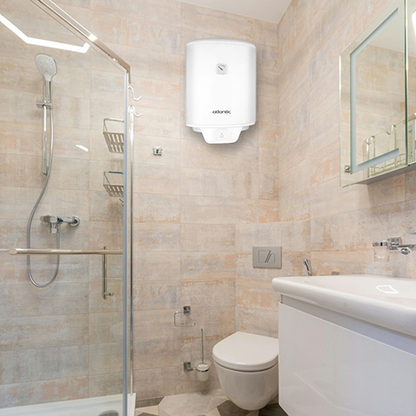 سخان مياه كهربائي اتلانتيك ايجو، 40 لتر، ابيض - 1500 وات - 8312490