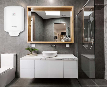 سخان مياه كهربائي اتلانتيك ايجو، 80 لتر، ابيض - 1500 وات - 8511930