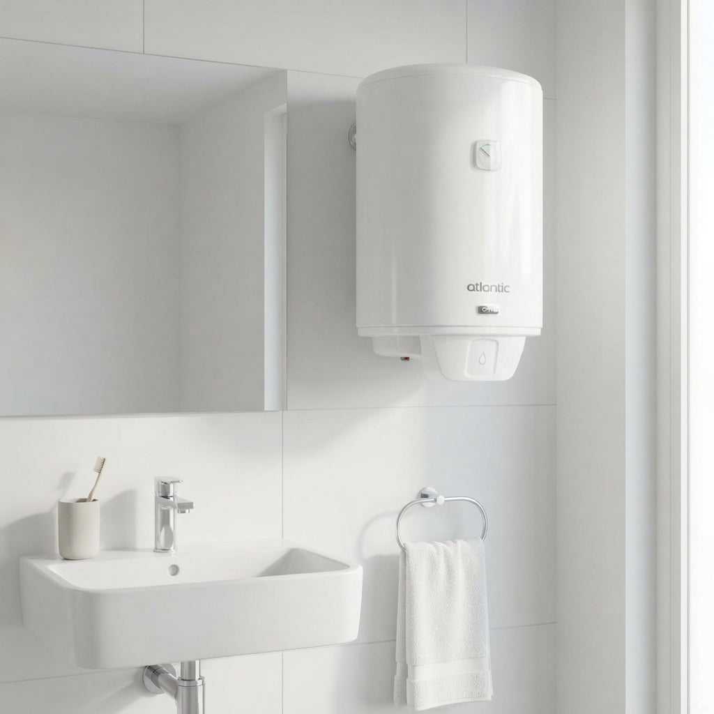 Atlantic O'Pro Electric Water Heater, 80 Liter, White - 2000 Watts - 8514130