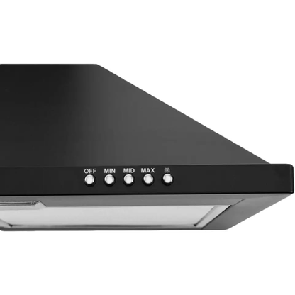 شفاط مطبخ سيمفر 90 سم هرمي أسود بالكامل، قوة شفط 500 م³/ساعة، فلتر كربون – موديل – SM8963