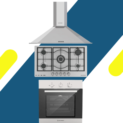 طقم بلت إن إيكوماتيك - مسطح غاز إيكوماتيك بلت إن 90 سم - موديل - S973C + فرن بلت إن إيكوماتيك 60 سم غاز - موديل - G6404T + شفاط مطبخ إيكوماتيك – 90 سم – قوة شفط 650 م³/ساعة - موديل – H9206RB
