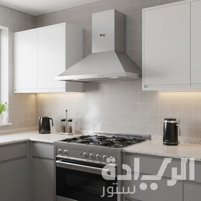 شفاط بيورتي هرمي - 90 سم - فضي - قوة شفط 650 م3/ساعة - موديل - PANSY 90 X