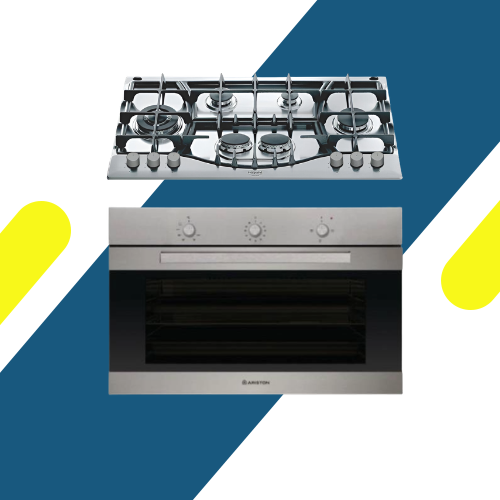 طقم بلت إن فرن بلت إن اريستون 90 سم GGSM 53 IX A 30 + PHN 961 TS/IX/A مسطح 6 شعلة – موديل