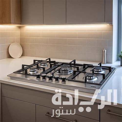 بوتاجاز بلت إن غاز هانز 90 سم ستانلس ستيل – 5 شعلات ساباف إيطالي – موديل – HANS 9710-24