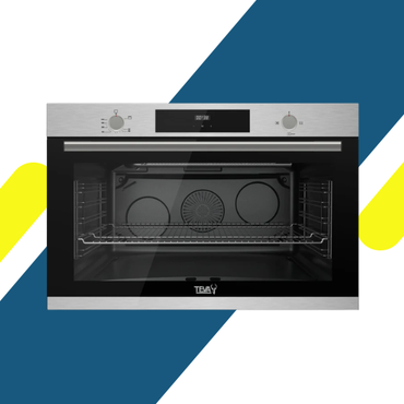 فرن بلت إن غاز تيفا (Teva) 90 سم – سعة 120 لتر – قلاية هوائية (Air Fryer) – إستانليس ديجيتال – موديل 9 71LM3 MI