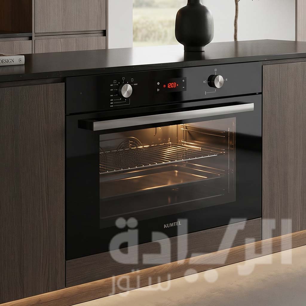 Kumtel 90cm Built-in Gas Oven - Giant 105L Capacity with Digital Timer, Full Safety and Distribution Fan - Black - Model A9-GGT (DDT)