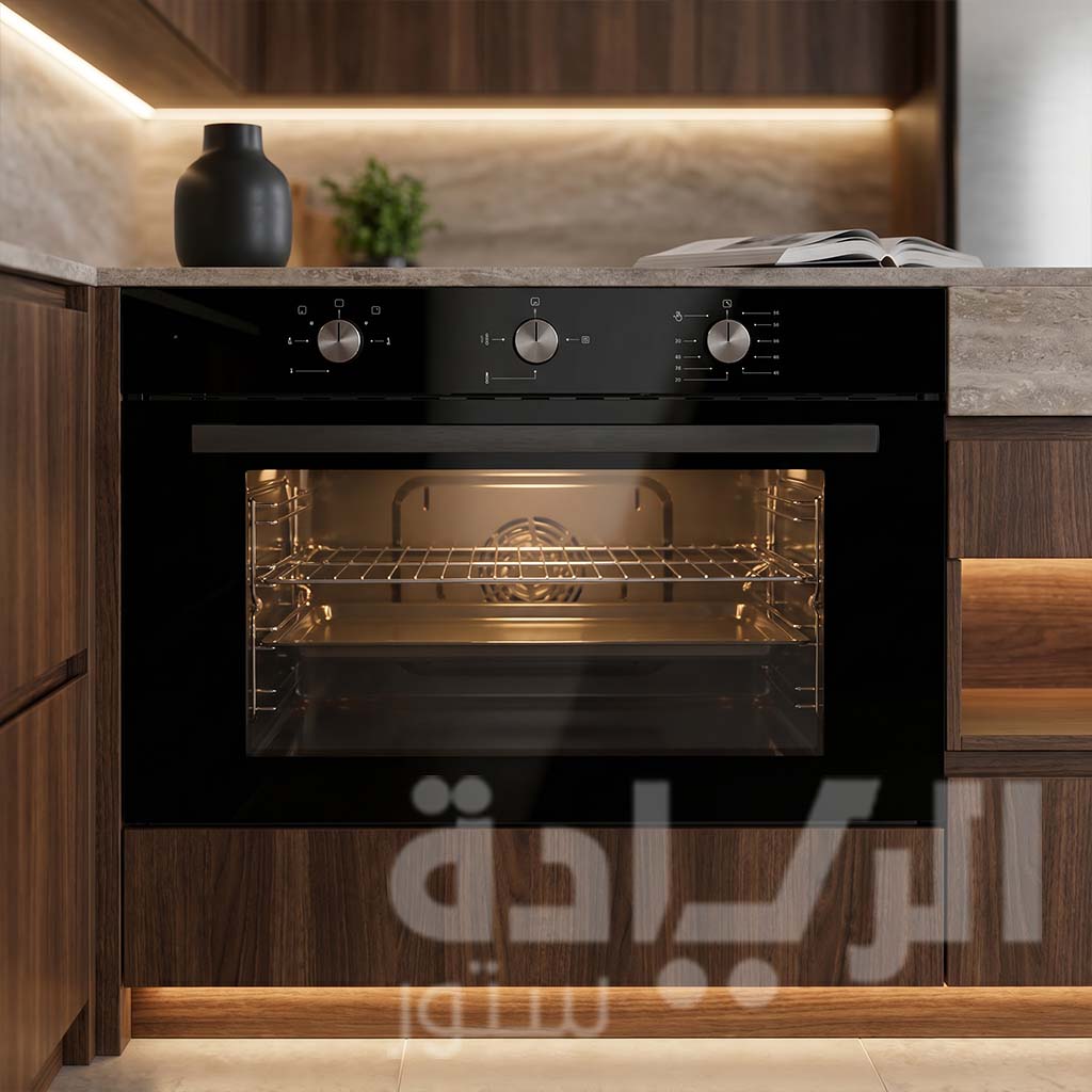 Kumtel 90cm Built-in Gas Oven - 105L Capacity with Full Safety, Fan Distribution and Rotisserie - Black - Model A9-GGT (MT)