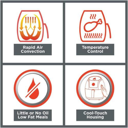 قلاية هوائية بلاك أند ديكر ايرو فراي – 5.6 لتر – 1800 واط – مانويل – موديل - AF575